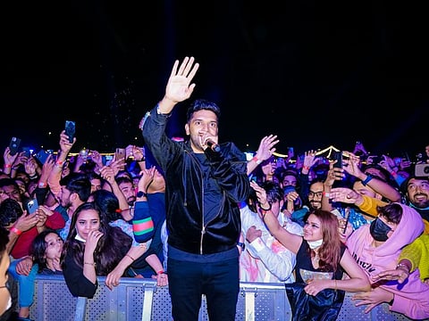 Guru Randhawa at the New Year’s Eve concert in Ras Al Khaimah.
