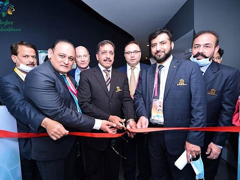 Pakistan Ambassador Afzaal Mahmood inaugurates an exhibition to mark the opening of Khyber Pakhtunkhwa Province month at Pakistan Pavilion, Expo 2020, Dubai.