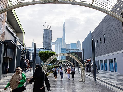 A new health survey will be conducted to gather and employ evidence-based data for the creation of interventions, policies, and procedures designed to improve the health and overall quality of life for Dubai residents. Shoppers walk through the City Walk shopping complex.
