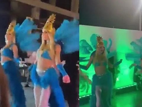 The dancers performing in the Jazan Winter Festival that started on Friday.