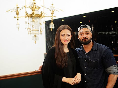 Pakistan celebrity couple Sana Javed (left) and Umair Jaswal