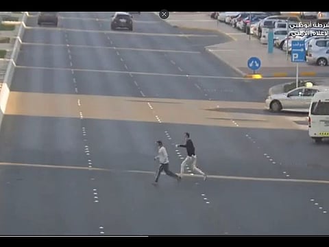 Abu Dhabi Police video showing jaywalkers