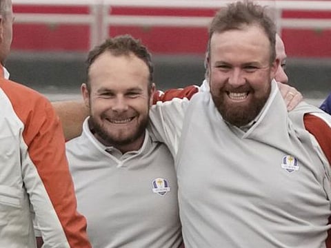 Tyrrell Hatton and Shane Lowry played together at the Ryder Cup