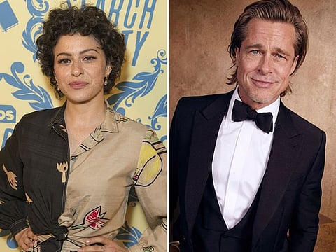 Alia Shawkat and Brad Pitt