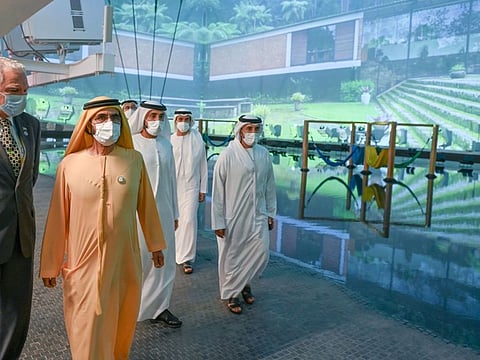 His Highness Sheikh Mohammed Bin Rashid Al Maktoum, Vice President and Prime Minister of the UAE and Ruler of Dubai, toured the pavilions of South Korea and Brazil at Expo 2020 Dubai on Wednesday