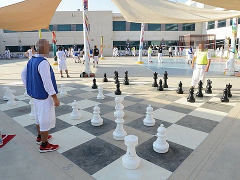 The inmates' training programme conducted by Dubai Police in progress.