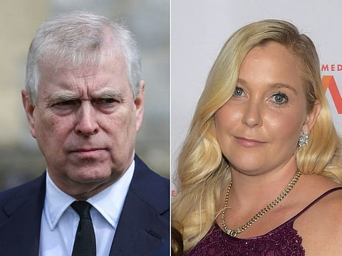 Britain's Prince Andrew and Virginia Giuffre in file photos.