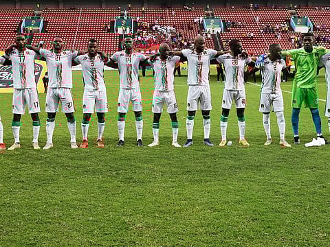 The wrong national anthem for Mauritania was played three times ahead of their match against Gambia.