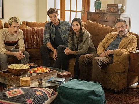 Dylan Minnette (“Wes”), Jack Quaid (“Richie”), Melissa Barrera (“Sam”) and David Arquette (“Dewey Riley”) star in Paramount Pictures and Spyglass Media Group's "Scream."