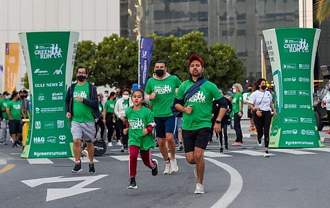 Participants at the Dubai Investments Green Run on early Saturday morning at Dubai Investment Park.