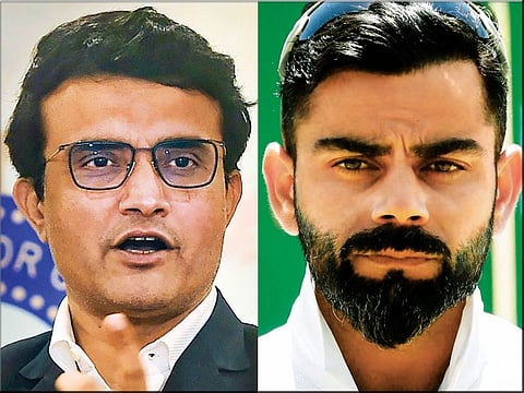 Sourav Ganguly and Virat Kohli: clash of the former Indian captains
