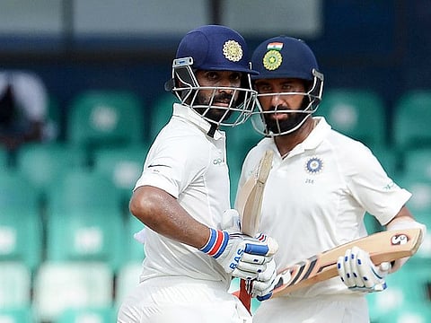 Prolonged slump in Ajinkya Rahane (left) and Cheteshwar Pujara's form could cost them dear as they could lose their spot in the elite central contracts.
