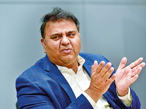 Fawad Chaudhry, Minister of Information and Broadcasting of Pakistan, during an interview at Gulf News Office in Dubai, on 21st January 2022.