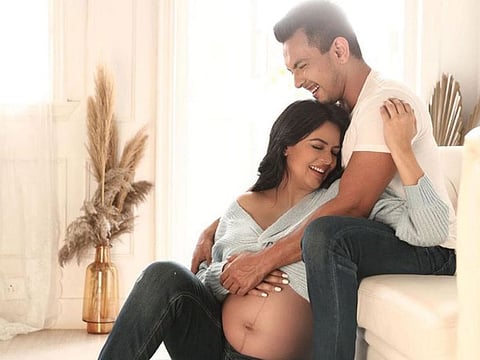 Aditya Narayan and his pregnant wife Shweta Agarwal