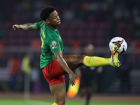 Cameroon forward Clinton Njie in action during the Africa Cup of Nations match against Comoros at Stade d’Olembe in Yaounde on January 24, 2022.