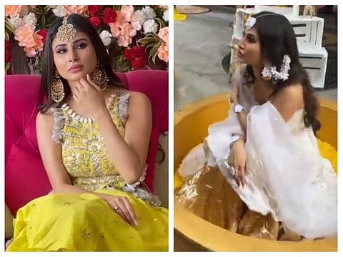 Screengrabs from videos posted by Mouni Roy fan club