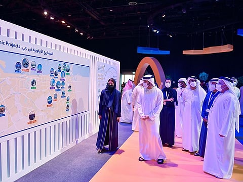 Sheikh Hamdan bin Mohammed bin Rashid Al Maktoum at Dubai International Project Management Forum on Wednesday at Expo 2020 Dubai