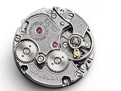 The Bulgari Piccolissimo features one of the smallest existing mechanical movements.