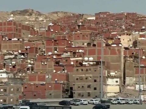 The targeted slums include the district of Al Naksa (above), a densely populated area crammed with informal housing inhabited by expatriates from different nationalities, Okaz added, citing unidentified sources.