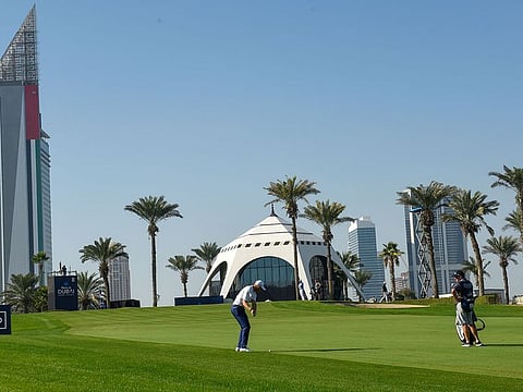 Joachim B Hansen on his way to a seven-under 65 at the Dubai Desert Classic