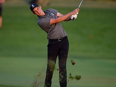 Josh Hill in action at Emirates Golf Club