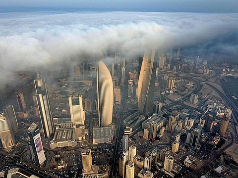 Kuwait skyline.