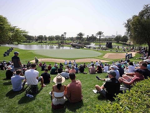 Fans at the Dubai Desert Classic