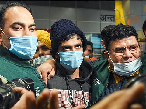 Niraj Bishnoi, the alleged creator of the ‘Bulli Bai’ app, after his arrest.