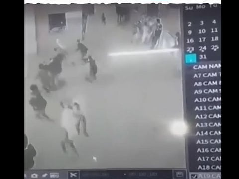 The video, filmed in the southern city of Basra, shows the animal charging into the school and brutally attacking students and workers.