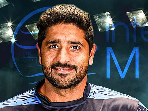 Opener Asif Khan of InterGlobe Marine team in CBFS T20 tournament.