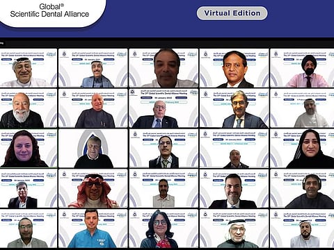Dubai hosts virtual meeting of Global Scientific Dental Alliance on January 31, with participating by 268 dental specialists representing more than 133 organisations from around the world.