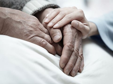 Care for elderly. Photo for illustrative purpose only