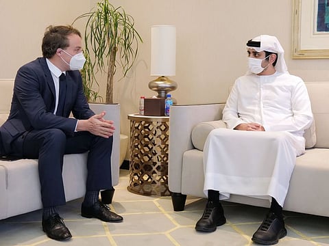 Maktoum bin Mohammed meets Christian Klein, CEO of SAP SE.