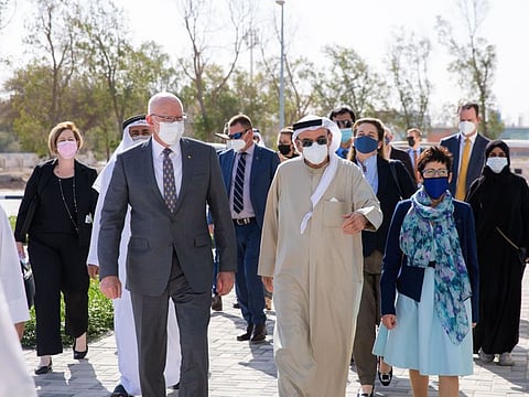 David Hurley AC DSC (Retd), Governor-General of the Commonwealth of Australia, and Heidi Venamore, Australian Ambassador to the UAE, during their recent visit to the United Arab Emirates University in Al Ain.