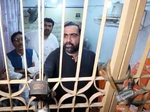 Opposition legislator, Syed Abdul Rasheed locked himself up in his office to protest against chronic civic issues in his constituency.