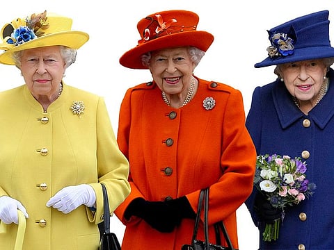 Queen Elizabeth II is shown wearing bright colours. As the elder daughter of King George V’s second son, Elizabeth, now 95, was expected to live the life of a minor royal when she was born on April 21, 1926. Dogs and horses, a country house, a suitable match — a comfortable but uneventful life — seemed her future.
