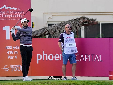 Ahmad Skaik in action at the RAK Championship