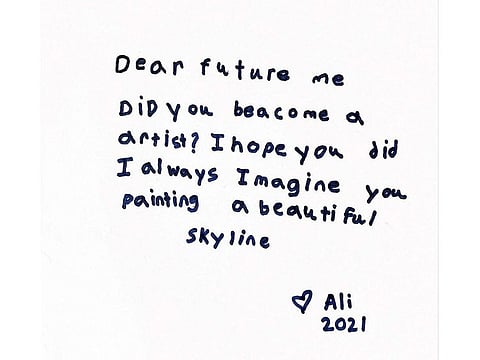 One of the many Letters to the Future received by the organisers of the campaign.