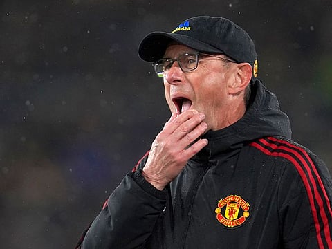 Manchester United's interim manager Ralf Rangnick.