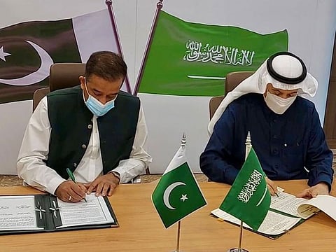 Pakistan and Saudi Arabia sign environmental cooperation agreement in Riyadh.