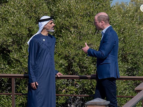 Sheikh Khaled bin Mohamed bin Zayed Al Nahyan with Prince William.