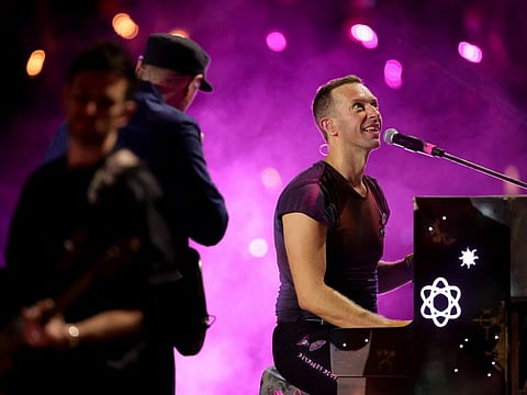 Coldplay performs at Expo 2020 in Dubai, United Arab Emirates, February 15, 2022.