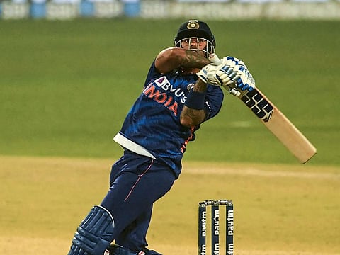 Suryakumar Yadav played the role of a finisher with a mature 34 off deliveries at the Eden Gardens on Wednesday.