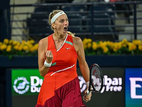 Petra Kvitova defeated top seed Aryna Sabalenka in Dubai Duty Free Tennis Championships