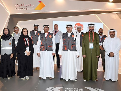 UAE Food Bank officials at Gulfood 2022 at Dubai World Trade Centre on Wednesday