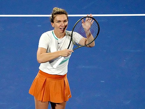 Simona Halep is happy to reach the semi-finals of the Dubai Duty Free WTA Championships in Dubai.