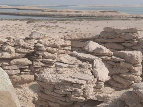 The finds on the island of Ghagha, west of Abu Dhabi city, include a number of stone structures forming small round rooms