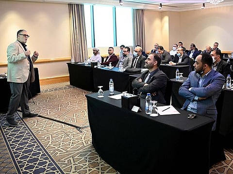 The workshop was held under the supervision of Ghanem Ghawanmeh, the UAE Pro League legal advisor, with the participation of the world renowned lecturer, Efraim Barak, an arbitrator at the Court of Arbitration for Sport (CAS).