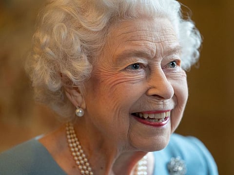 Britain's Queen Elizabeth II during a reception in the Ballroom of Sandringham House in a file photo.