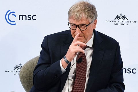 Bill Gates speaks during a panel discussion 'Get Well Soon: Finding a Way Out of the Pandemic' during the 58th Munich Security Conference (MSC) in Munich, southern Germany on February 18, 2022.